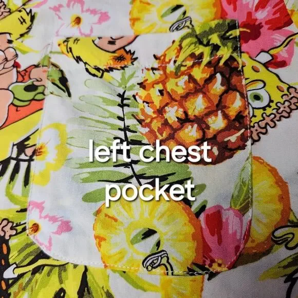 Nickelodeon SpongeBob SquarePants Men's Rayon Button Down Shirt XXL - Picture 6 of 12